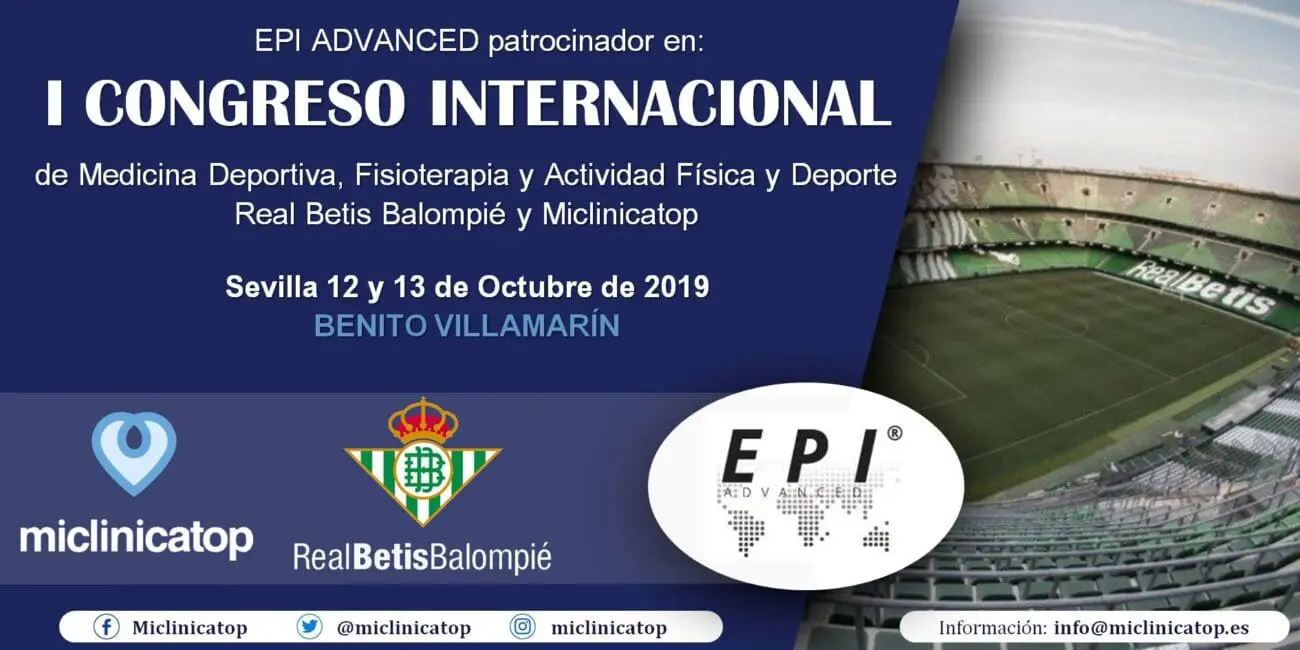 EPI Advanced - EPI ADVANCED patrocinador en el I CONGRESO INTERNACIONAL de Medicina Deportiva. Miclinicatop. - Carteles Patrocinadores EPI